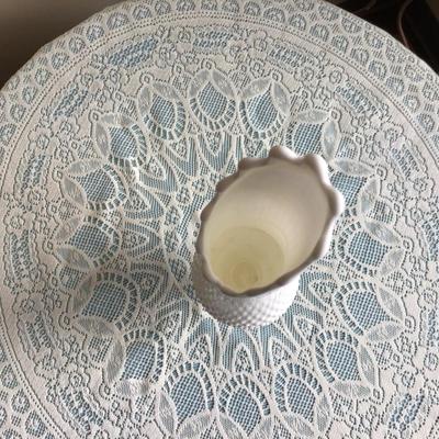 Milk Glass Hobnail Stretch Glass Large Vase