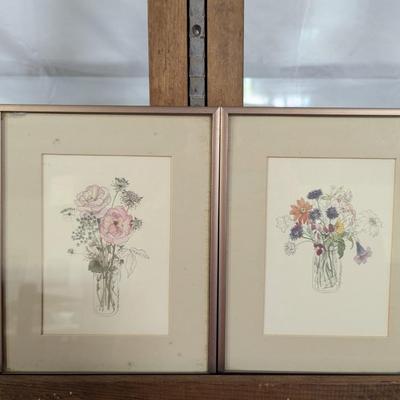 Framed Prints "Spring" & "Wild Flower" By Artist Mary Lou Goertzen