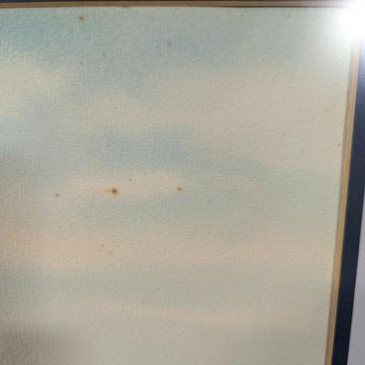 Framed Painting Sailboat Signed By Artist AC Larson