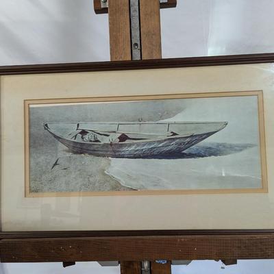 Framed Vintage Andrew Wyeth Nautical Realist "Spindrift" Lithograph