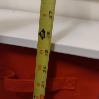 Cubicle Shelf with Collapsible Fabric Storage Bins