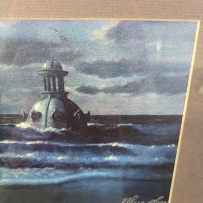 Framed Print Signed By Artist Blue Sky