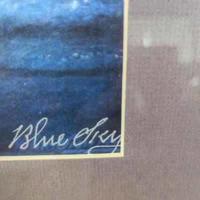 Framed Print Signed By Artist Blue Sky