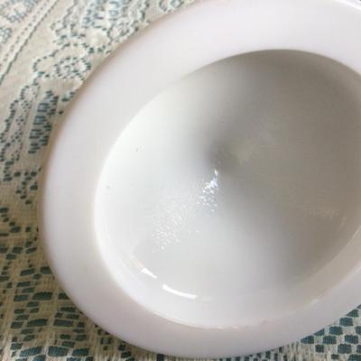 Milk Glass Grape and Leaf Console Bowl, and Candle Holders