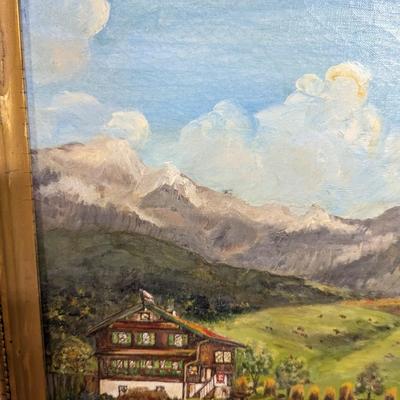 Vintage Framed B. W. Morgan Landscape Painting Signed
