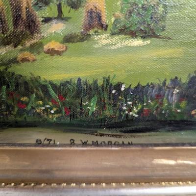 Vintage Framed B. W. Morgan Landscape Painting Signed