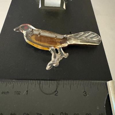 Acrylic bird brooch