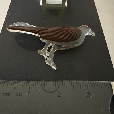 Acrylic bird brooch