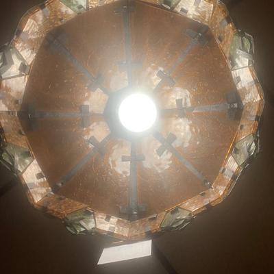 D55-Beautiful vintage hanging light fixture