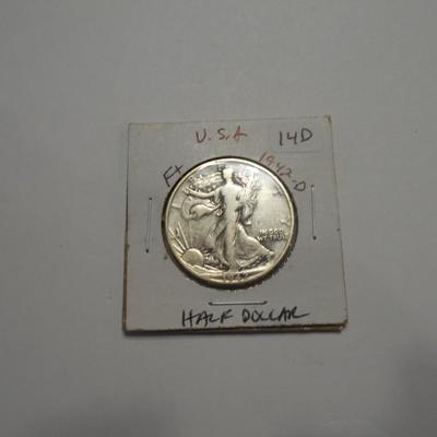 1942-D Walking Liberty Half Dollar