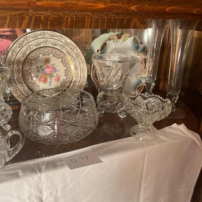 D74- glassware and China