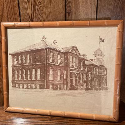 D86-Buffalo high school brick and extras