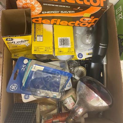 D91-sump pump and bulbs/basement items