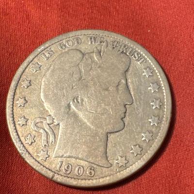 1906 BABER HALF DOLLAR VF US COIN 50c