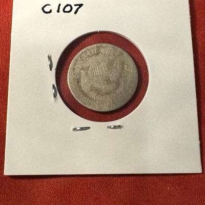 1820 Capped Bust Silver Dime Large 0 C107