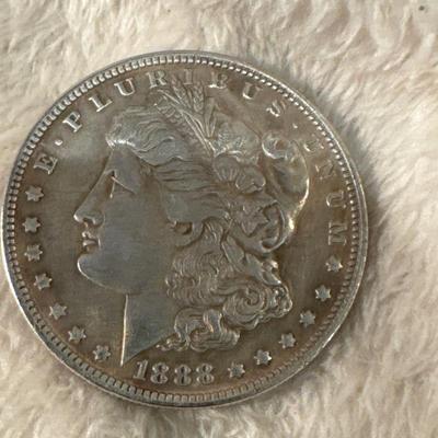 1888 S MORGAN SILVER U.S. COIN MS 60