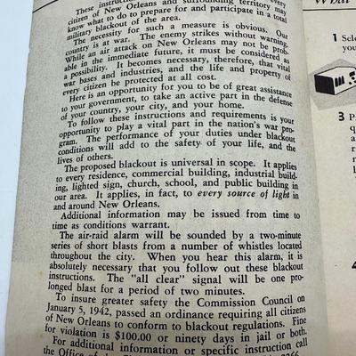 New Orleans “What To Do in an Air Raid”