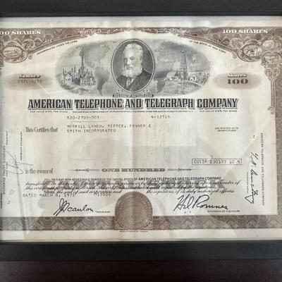 American Telephone and Telegraph Company Stock Certificate