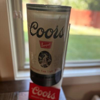 1958 Coors Beer Waterfall Heat Lamp Spinner Sign Golden, Colorado