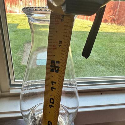 Vintage antique Kaadan Ltd Clear Glass Oil Kerosene Lamp Hurricane