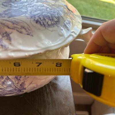 Antique Chamber Pot Transferware Flower
