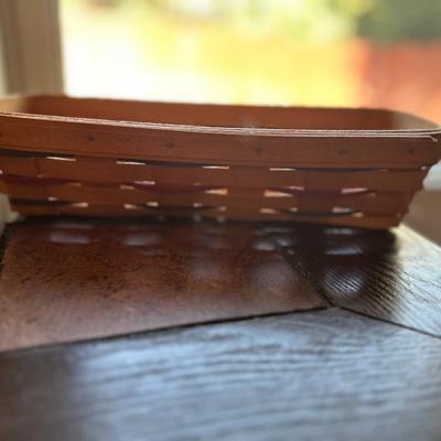 1994, Longaberger, Handwoven Bread Basket with Bread Basket Brick