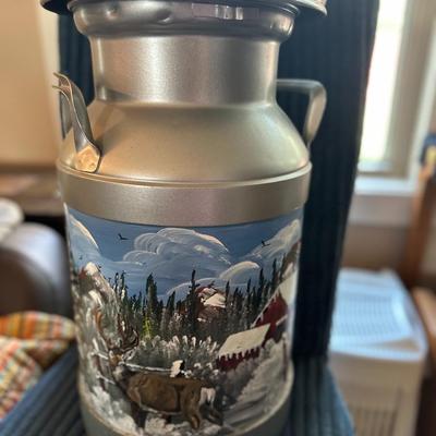 ANTIQUE VINTAGE MILK CAN Changing Seasons