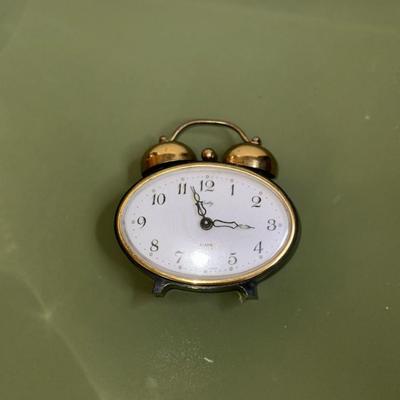 Vintage German GOLDBUHL Double Bell Desk Alarm Clock 1960's