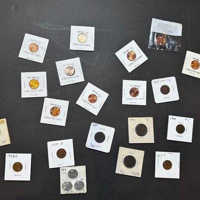 Assorted Pennies and bulk wheat pennies