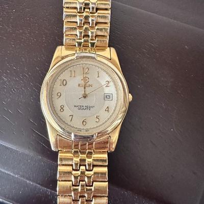 Elgin Men's Watch FX272 Gold Tone Explandible Band Quartz Analog Watch
