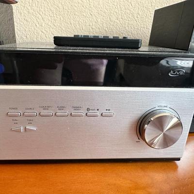 iLive Wireless Home Stereo System, with CD Player and AM/FM Radio, Includes Remote Control (iHB227B),Black/Silver