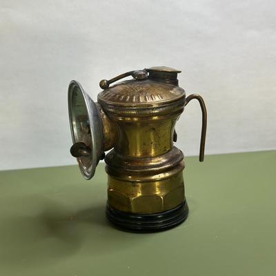 Antique Miners Brass Miners Head Lamp Universal Lamp Co.