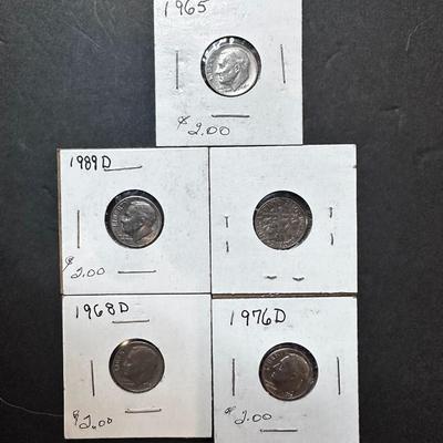 Lot of Dimes, Various years