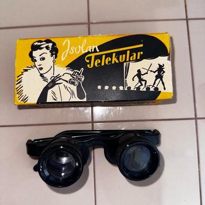 Vintage ISOLAN TELEKULAR BINOCULARS Toy in Original Box Made in West Germany Collectible Mid Century Plastic Novelty Binoculars