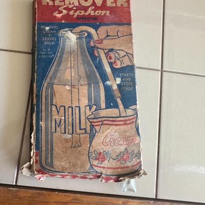 1940’s Magic Cream Remover Siphon from Milk- Great Antique Deco