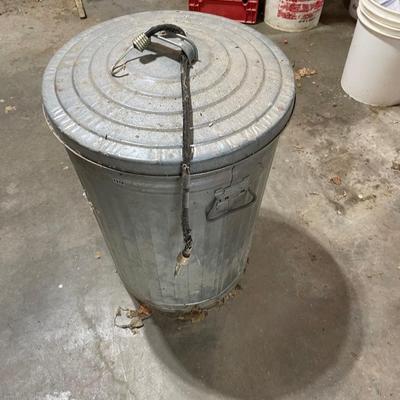 Trash can 1/2 full of fish food