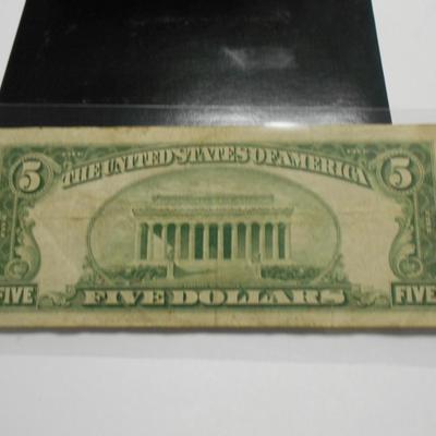 5 Dollar Silver Certiicate 1934 C