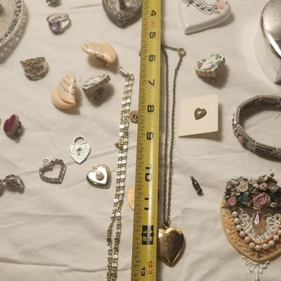 Jewelry lot including Waterford Crystal ring holder and Some Vintage Jewelry