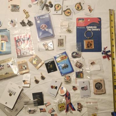 Vintage Lapel Pins Lot Hat Pin Tac Souvenir Enamel Pinbacks Brooch including Riverfest pins