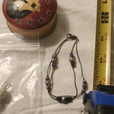 Jewelry lot Some Vintage Jewelry, Souvenir Enamel, Girl Scout BOOKMARK 1950s Green Trefoil