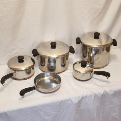 5 Piece Revere Ware Cooking Pans (K-KD)