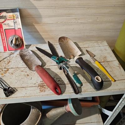 Collection of Garden Hand Tools, Pots & More (G-JS )-JS)