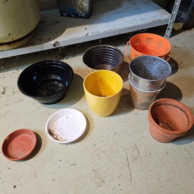 Collection of Garden Hand Tools, Pots & More (G-JS )-JS)