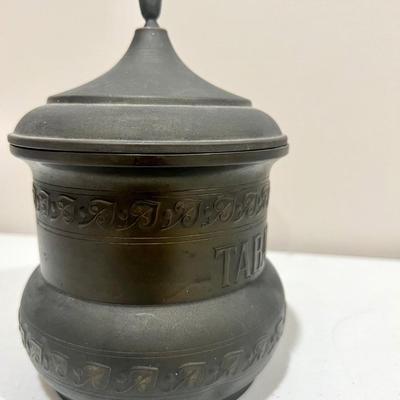 Antique Dutch Brass Tabak Jar, Rio Tiel Holland