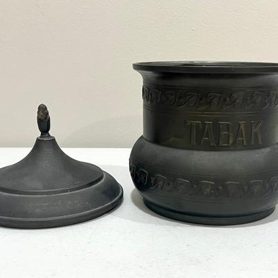Antique Dutch Brass Tabak Jar, Rio Tiel Holland