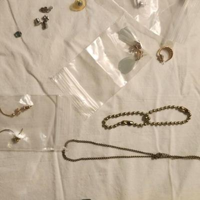 Jewelry lot including Some Vintage Jewelry, Fused Glass and earrings