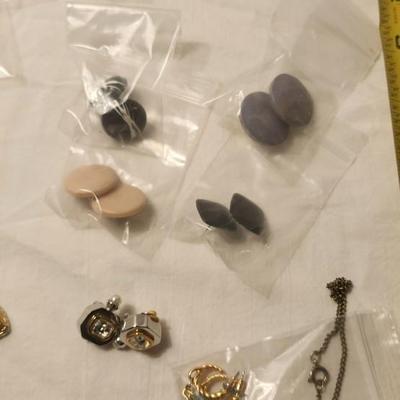 Jewelry lot including Some Vintage Jewelry, Fused Glass and earrings