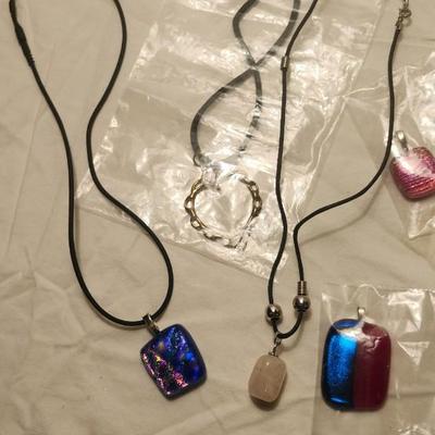 Jewelry lot including Some Vintage Jewelry, Fused Glass