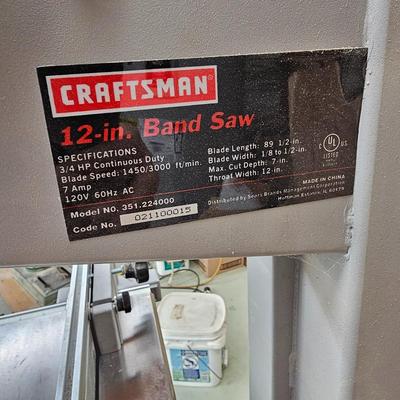 Craftsman 12" Band Saw & Accessories (WS-JS)