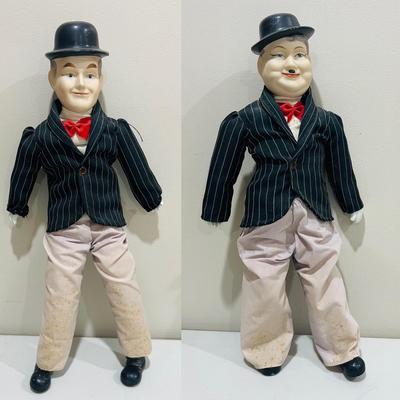 Vintage Musical Laurel & Hardy Porcelain Dolls